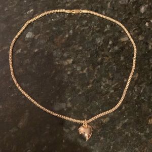 Itaor gold plated sterling chain with heart pendant